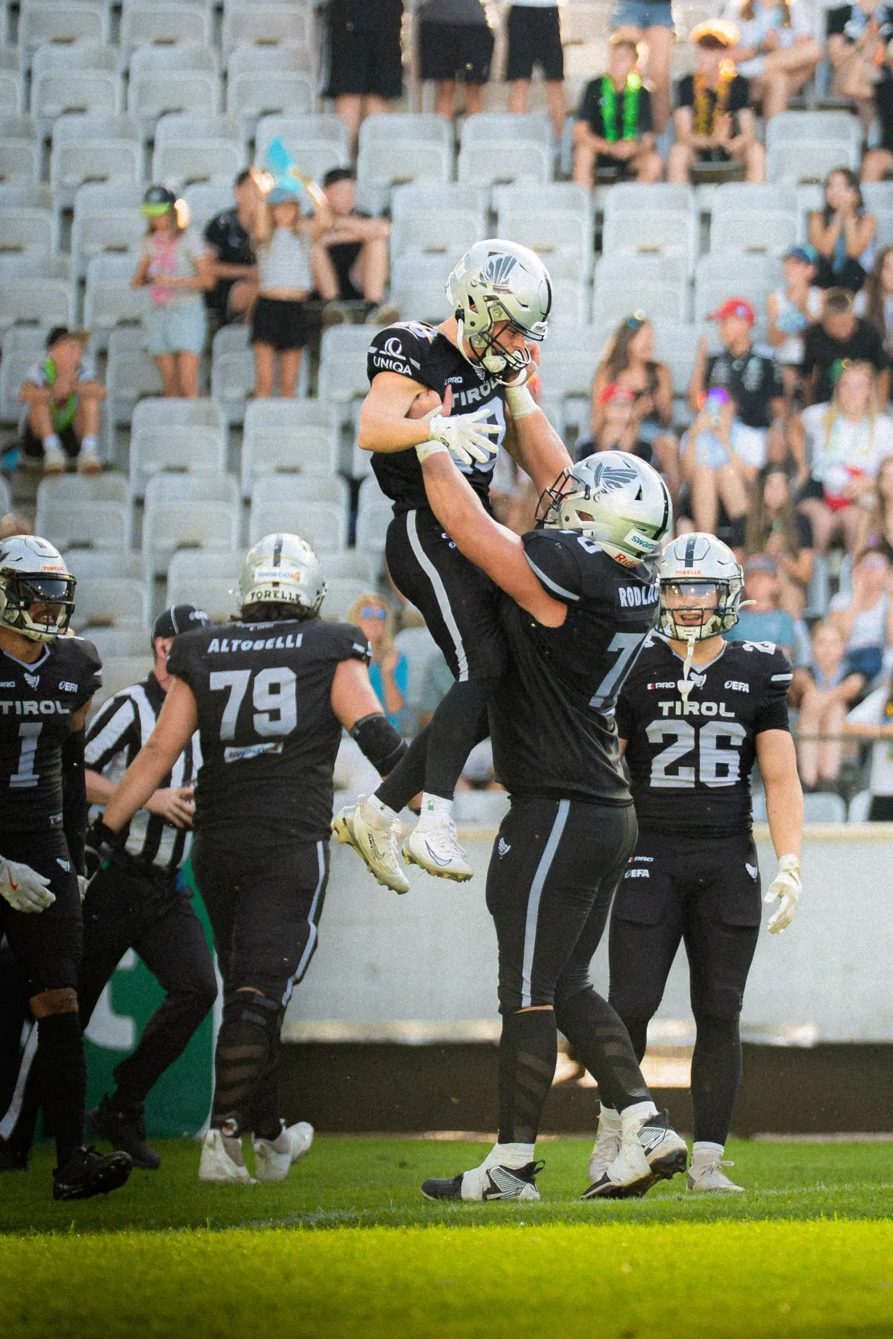 Touchdown celebration, Sport photography